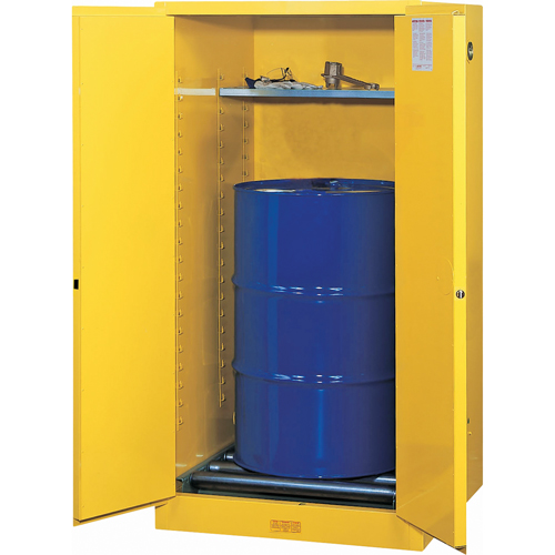 Armoires Sure-Grip EX pour entreposage de barils &agrave; la verticale, Capacit&eacute; de 55 gal. US, Jaune Pryde Industrial Inc.