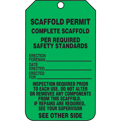 &eacute;tiquettes de s&eacute;curit&eacute; d'inspection et de contr&ocirc;le de l'&eacute;tat de l'&eacute;quipement, Papier cartonn&eacute;, 3-1/8" la x 5-7/8" h, Anglais Pryde Industrial Inc.
