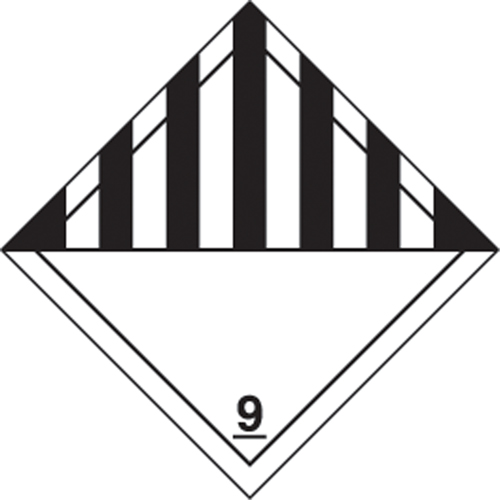 TDG Shipping Labels, Class 9, Miscellaneous Dangerous Goods, Vinyl Pryde Industrial Inc.