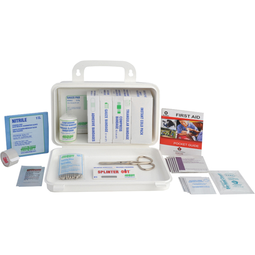 Trousse sp&eacute;cialis&eacute;e pour l'Ontario - Trousse de premiers soins pour camion, Dispositif m&eacute;dical Classe 1, Boîte en m&eacute;tal Pryde Industrial Inc.