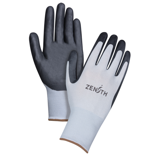 Lightweight Breathable Coated Gloves, 9/Large, Foam Nitrile Coating, 13 Gauge, Polyester Shell Pryde Industrial Inc.