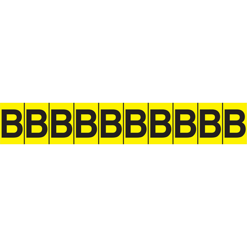 Rep&egrave;res adh&eacute;sifs &agrave; lettres individuelles, E, 1" h, Noir sur jaune Pryde Industrial Inc.