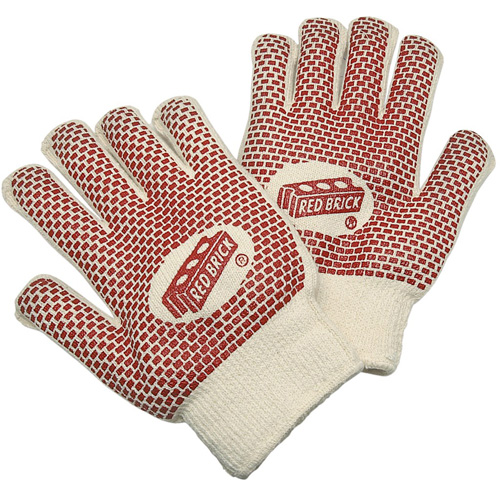 Red Brick&reg; Reversible Terrycloth Gloves, Cotton, Double Sided, 10 Gauge, Large Pryde Industrial Inc.