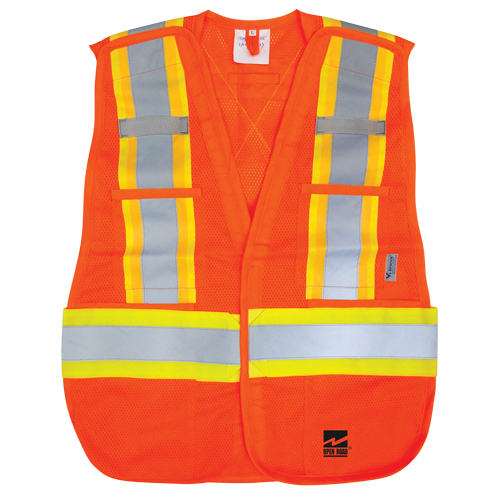 Open Road&reg; Tear Away Vest , High Visibility Orange, Polyester Pryde Industrial Inc.