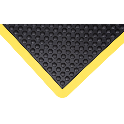 Tapis antifatigue en d&ocirc;me, &agrave; bulles, 2' x 3' x 1/2", Noir, Caoutchouc Pryde Industrial Inc.