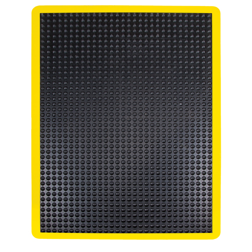 Tapis antifatigue en d&ocirc;me, &agrave; bulles, 2' x 3' x 1/2", Noir, Caoutchouc Pryde Industrial Inc.