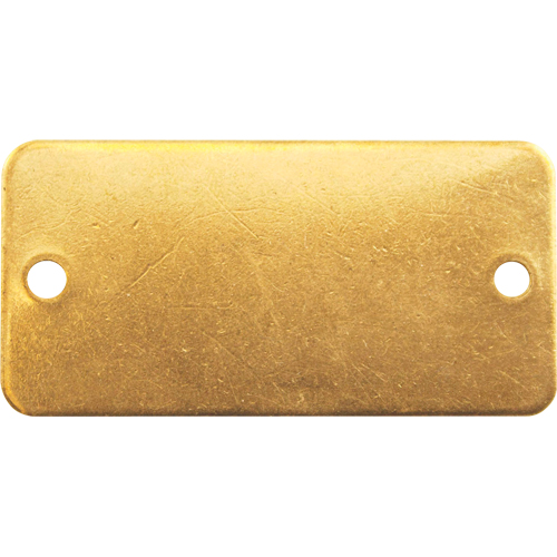 Blank Tags, Brass, 2" W x 1" H Pryde Industrial Inc.