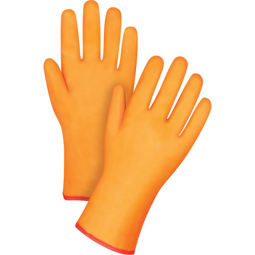 Winter-Lined Chemical-Resistant Gloves, Size Large/9, 12" L, PVC, Foam Fleece Inner Lining, Winter Weight Pryde Industrial Inc.