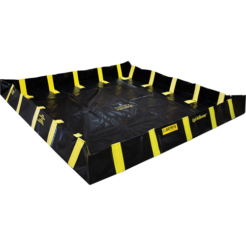 Bermes de confinement avec supports int&eacute;rieurs de parois QuickBerm , Capacit&eacute; 475 gal. US, 8' la x 8' lo x 12" h, Support &agrave; encliqueter Pryde Industrial Inc.