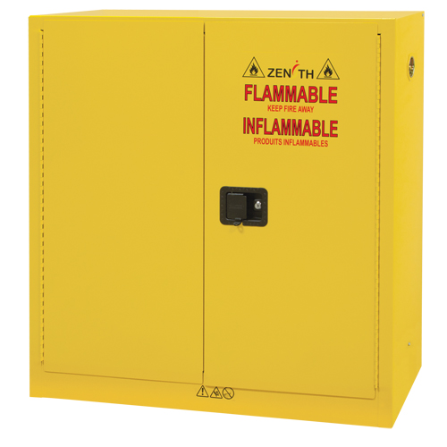 Armoire pour produits inflammables, 24 gal., 2 Porte(s), 43" La x 44" h x 12" p Pryde Industrial Inc.