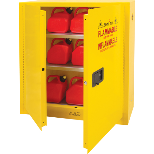 Armoire pour produits inflammables, 24 gal., 2 Porte(s), 43" La x 44" h x 12" p Pryde Industrial Inc.