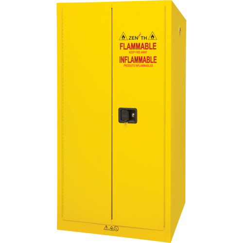Flammable Storage Cabinet, 60 gal., 2 Door, 34" W x 65" H x 34" D Pryde Industrial Inc.