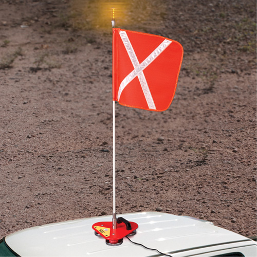 Safety Whip&reg; Flagstaff Mounting Base, Magnet Mount Pryde Industrial Inc.