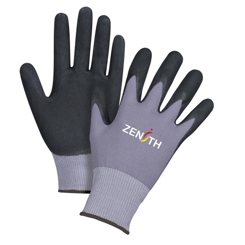 ZX-1 Premium Touchscreen Compatible Gloves, 10/X-Large, Nitrile/Foam Nitrile Coating, 15 Gauge, Nylon Shell Pryde Industrial Inc.