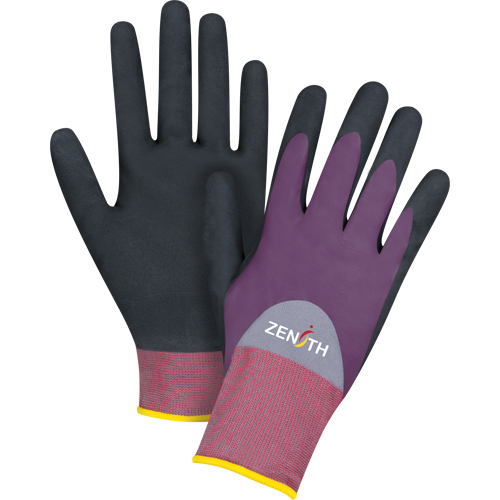 Gants enduits de premi&egrave;re qualit&eacute; ZX-2, 9/Grand, R&ecirc;vetement Nitrile/Mousse de nitrile, Calibre 18, Enveloppe en Nylon Pryde Industrial Inc.