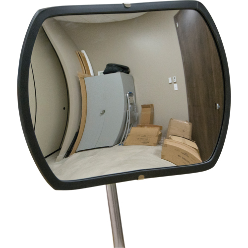 Roundtangular Convex Mirror with Telescopic Arm, 12" H x 18" W, Indoor/Outdoor Pryde Industrial Inc.
