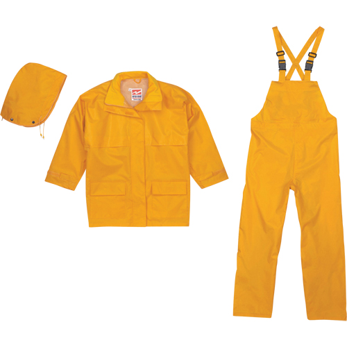 Open Road&reg; 150D Rip-Stop 3-Piece Rain Suit, Polyester, Large, Yellow Pryde Industrial Inc.