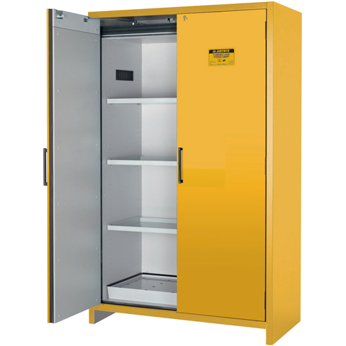 Armoire d'entreposage 90 minutes s&eacute;curitaire et conforme &agrave; la norme EN, 45 gal., 2 Porte(s), 46,97" La x 76,89" h x 24,21" p Pryde Industrial Inc.