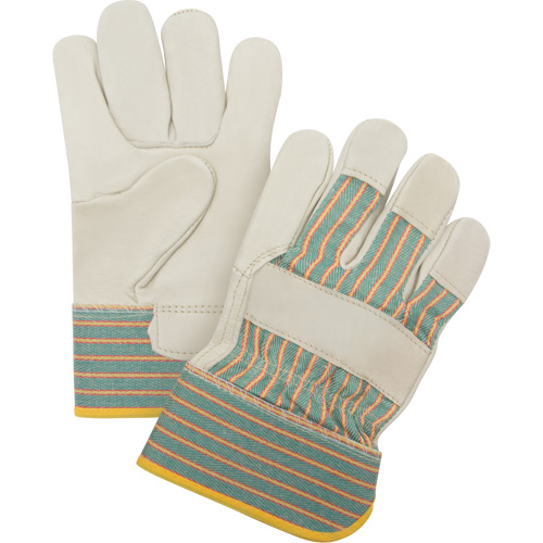 Gants pour ajusteur r&eacute;sistant &agrave; l'abrasion, Moyen, Paume en Cuir fleur de vache Pryde Industrial Inc.