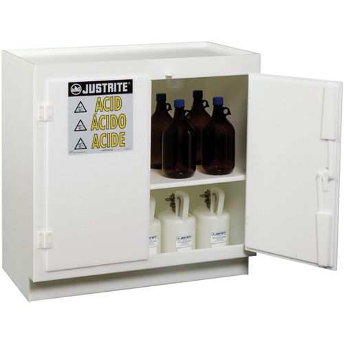 Armoires solides en poly&eacute;thyl&egrave;ne pour acides, 6 x 0,66043 gal., 36" x 35,75" x 21,75" Pryde Industrial Inc.