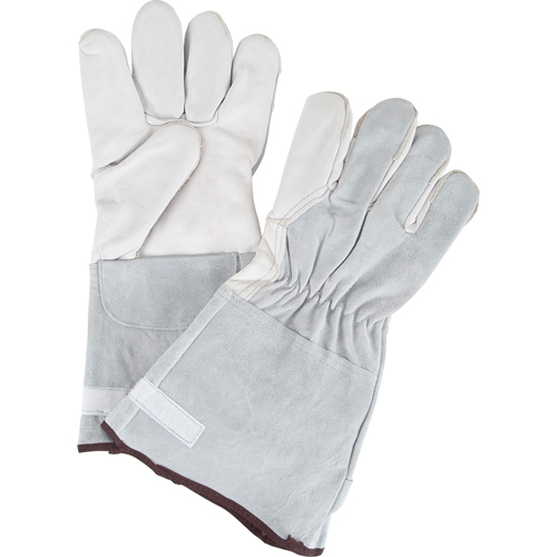Standard-Duty Snug Wrist Work Gloves, Large, Goat Grain Palm Pryde Industrial Inc.