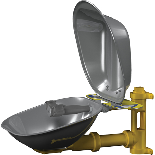 Halo Eyewash Stations, Wall-Mount Installation, Stainless Steel Bowl Pryde Industrial Inc.