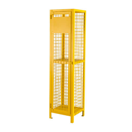 Gas Cylinder Cabinets, 2 Cylinder Capacity, 17" W x 17" D x 69" H, Yellow Pryde Industrial Inc.