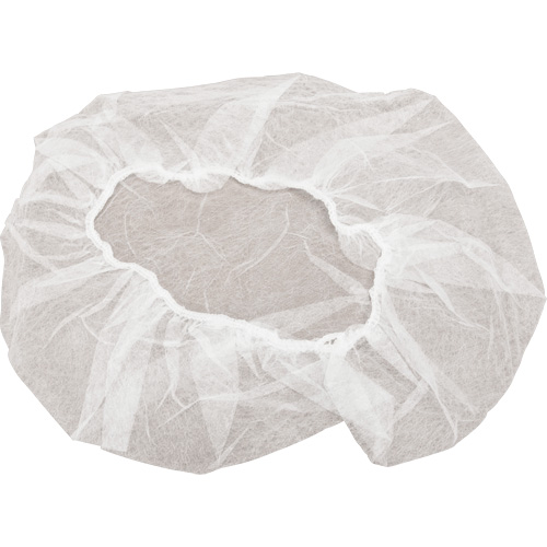 Non-Woven Bouffant Caps, Polypropylene, 21"/Large, White Pryde Industrial Inc.