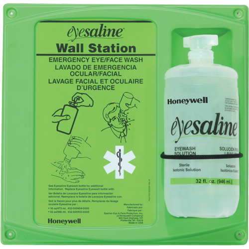 Saline Eyewash Wall Station, Single Pryde Industrial Inc.