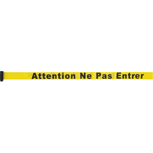 Cartouche de ruban pour assembler votre propre barri&egrave;re de contr&ocirc;le des foules, Attention ne pas entrer, 7', Ruban Jaune Pryde Industrial Inc.