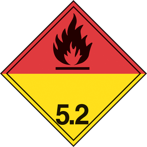 TDG Shipping Labels, Class 5.2, Organic Peroxides, Vinyl Pryde Industrial Inc.