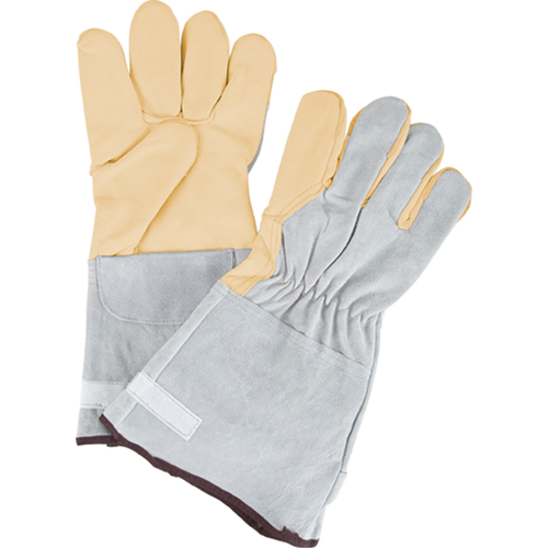 Standard-Duty Snug Wrist Work Gloves, Large, Grain Cowhide Palm Pryde Industrial Inc.