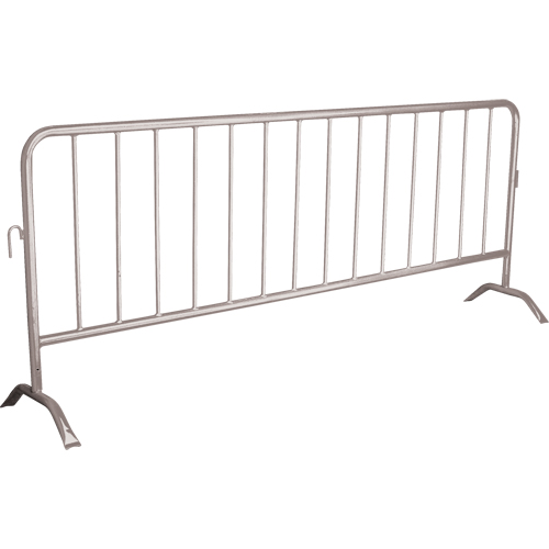 Portable Barrier, Interlocking, 102" L x 40" H, Silver Pryde Industrial Inc.