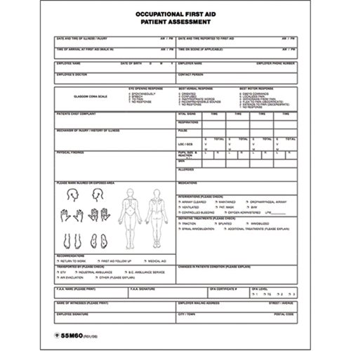 Patient Assessment Chart Pryde Industrial Inc.