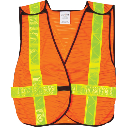 Standard-Duty Safety Vest, High Visibility Orange, Large, Polyester Pryde Industrial Inc.