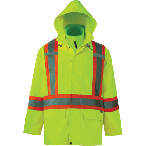 Journeyman 3-in-1 Safety Jackets, Polyester, High Visibility Lime-Yellow, Small Pryde Industrial Inc.