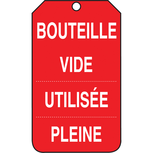 &eacute;tiquettes de s&eacute;curit&eacute; d'inspection et de contr&ocirc;le de l'&eacute;tat de l'&eacute;quipement, Papier cartonn&eacute;, 3-3/8" la x 5-7/8" h, Français Pryde Industrial Inc.
