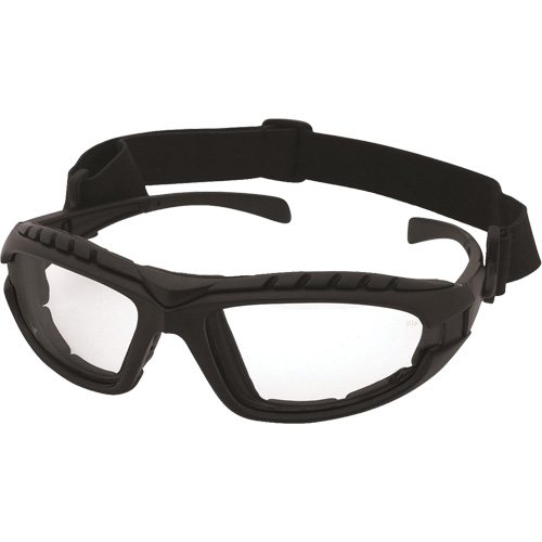 Dustdevil Black Frame Safety Glasses, Clear Lens, Anti-Fog/Anti-Scratch, ANSI Z87+/Meets/Exceeds CSA Z94.3 Pryde Industrial Inc.
