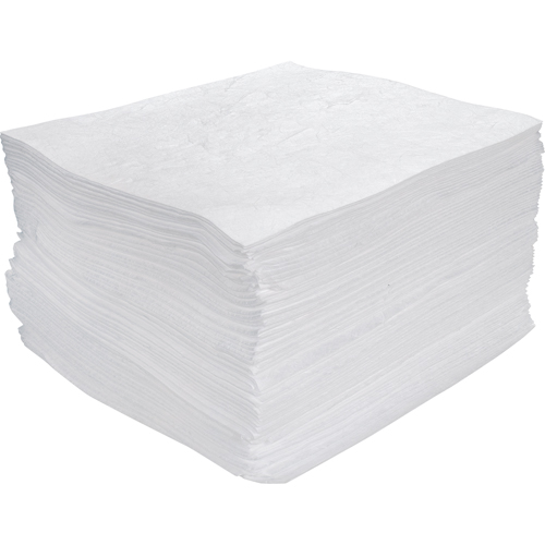 Premium Meltblown Sorbent Pads, Oil Only, 15" x 17", 30 gal. Absorbancy Pryde Industrial Inc.