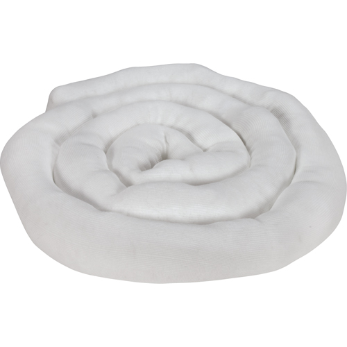 Remblais tubulaire absorbant, Huile seulement, Absorption 45 gal., 3" la x 10' lo, Pqt de 10 Pryde Industrial Inc.