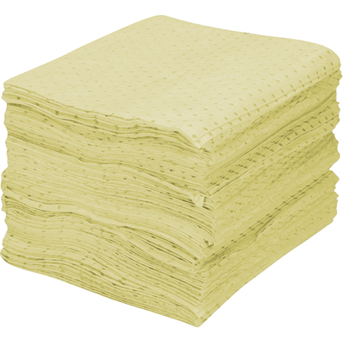 Premium Fine Fiber Sorbent Pads, Hazmat, 15" x 17", 30 gal. Absorbancy Pryde Industrial Inc.