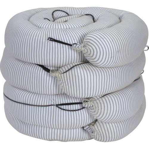 Barrage absorbant de premi&egrave;re qualit&eacute;, Universel, 10' lo x 8" la, Absorption 70 gal., 4 /pqt Pryde Industrial Inc.