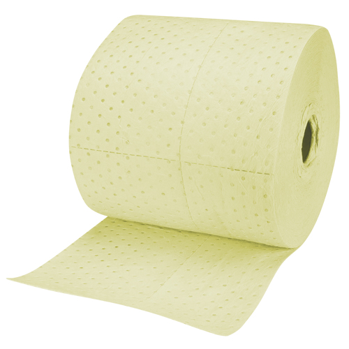 Industrial-Grade Fine Fibre Sorbent Rolls, Heavyweight, 150' L x 15" W, 35 Gal. Absorbancy Pryde Industrial Inc.