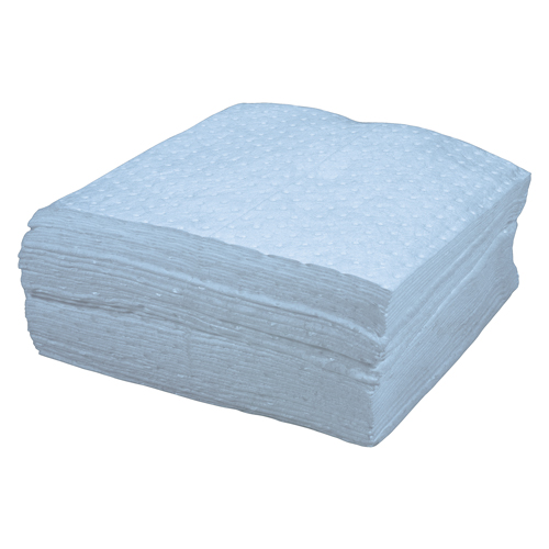 Feuilles absorbantes bleues li&eacute;es de premi&egrave;re qualit&eacute;, Huile seulement, 15" x 17", 8 gal. d'absorption Pryde Industrial Inc.