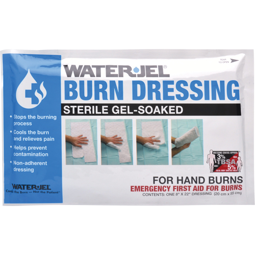 Pansements pour brûlures Water Jel , 8" x 22", Classe 2 Pryde Industrial Inc.