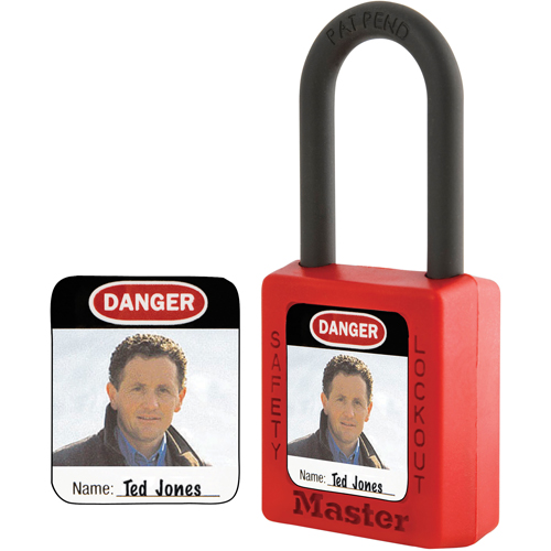 &eacute;tiquettes d'identification &agrave; photo pour cadenas en thermoplastique Zenex Pryde Industrial Inc.