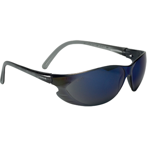 Lunettes de s&eacute;curit&eacute; &agrave; miroir bleu, Lentille Bleu/Miroir, Anti-&eacute;gratignures, R&eacute;pond ou surpasse la norme CSA Z94.3 Pryde Industrial Inc.