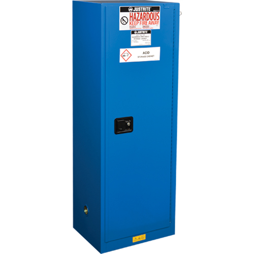 ChemCor&reg; Lined Hazardous Material Slimline Safety Cabinets, 22 gal., 23.25" x 65" x 18" Pryde Industrial Inc.