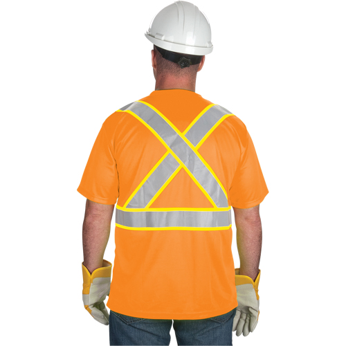 CSA Compliant T-Shirt, Polyester, Medium, Orange Pryde Industrial Inc.