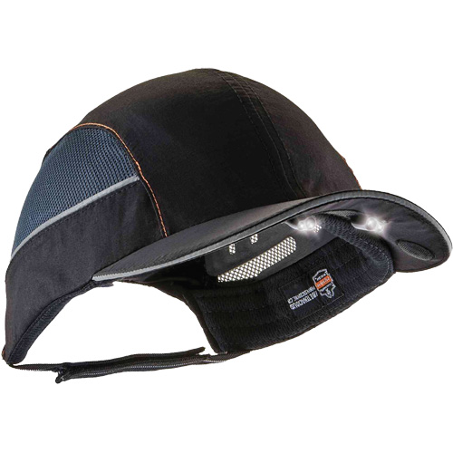 Skullerz&reg; 8960 Short Brim Bump Cap with LED Lighting, Black Pryde Industrial Inc.